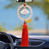 Maxbell Lotus Car Hanging Decor Car Mirror Hanging Accessories for Home Car Red