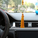 Maxbell Lotus Car Hanging Decor Car Mirror Hanging Accessories for Home Car Earthy yellow