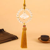 Maxbell Lotus Car Hanging Decor Car Mirror Hanging Accessories for Home Car Earthy yellow