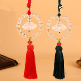 Maxbell Lotus Car Hanging Decor Car Mirror Hanging Accessories for Home Car Dark green