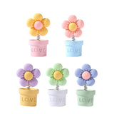 Maxbell Car Statue Gift Desktop Flower Sculpture for Dashboard Office Bookshelf Pink