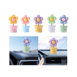 Maxbell Car Statue Gift Desktop Flower Sculpture for Dashboard Office Bookshelf Pink