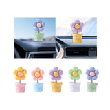 Maxbell Car Statue Gift Desktop Flower Sculpture for Dashboard Office Bookshelf Pink