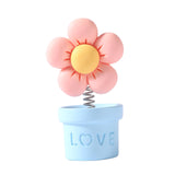 Maxbell Car Statue Gift Desktop Flower Sculpture for Dashboard Office Bookshelf Blue