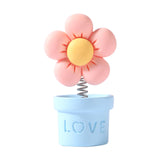 Maxbell Car Statue Gift Desktop Flower Sculpture for Dashboard Office Bookshelf Blue