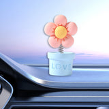 Maxbell Car Statue Gift Desktop Flower Sculpture for Dashboard Office Bookshelf Blue
