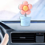 Maxbell Car Statue Gift Desktop Flower Sculpture for Dashboard Office Bookshelf Blue