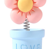 Maxbell Car Statue Gift Desktop Flower Sculpture for Dashboard Office Bookshelf Blue