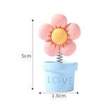 Maxbell Car Statue Gift Desktop Flower Sculpture for Dashboard Office Bookshelf Blue