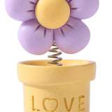 Maxbell Car Statue Gift Desktop Flower Sculpture for Dashboard Office Bookshelf Yellow