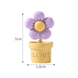 Maxbell Car Statue Gift Desktop Flower Sculpture for Dashboard Office Bookshelf Yellow