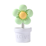 Maxbell Car Statue Gift Desktop Flower Sculpture for Dashboard Office Bookshelf White