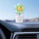 Maxbell Car Statue Gift Desktop Flower Sculpture for Dashboard Office Bookshelf White