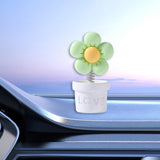 Maxbell Car Statue Gift Desktop Flower Sculpture for Dashboard Office Bookshelf White