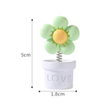 Maxbell Car Statue Gift Desktop Flower Sculpture for Dashboard Office Bookshelf White