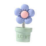 Maxbell Car Statue Gift Desktop Flower Sculpture for Dashboard Office Bookshelf Green