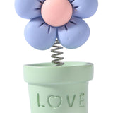 Maxbell Car Statue Gift Desktop Flower Sculpture for Dashboard Office Bookshelf Green