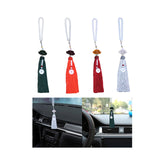 Maxbell Car Rearview Mirror Charm Pendant with Safety Buckle Lotus Car Hanging Decor Dark green