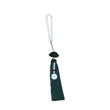 Maxbell Car Rearview Mirror Charm Pendant with Safety Buckle Lotus Car Hanging Decor Dark green