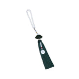 Maxbell Car Rearview Mirror Charm Pendant with Safety Buckle Lotus Car Hanging Decor Dark green
