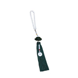 Maxbell Car Rearview Mirror Charm Pendant with Safety Buckle Lotus Car Hanging Decor Dark green