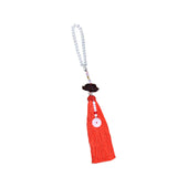 Maxbell Car Rearview Mirror Charm Pendant with Safety Buckle Lotus Car Hanging Decor Big red
