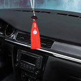 Maxbell Car Rearview Mirror Charm Pendant with Safety Buckle Lotus Car Hanging Decor Big red