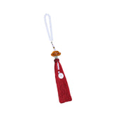Maxbell Car Rearview Mirror Charm Pendant with Safety Buckle Lotus Car Hanging Decor red