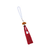 Maxbell Car Rearview Mirror Charm Pendant with Safety Buckle Lotus Car Hanging Decor red