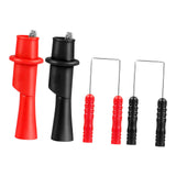 Maxbell 6Pcs Alligator Clips Brass Plated Multimeter Needle Point Back Probe Needles