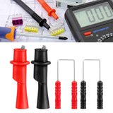 Maxbell 6Pcs Alligator Clips Brass Plated Multimeter Needle Point Back Probe Needles