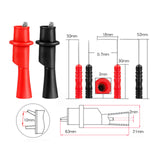 Maxbell 6Pcs Alligator Clips Brass Plated Multimeter Needle Point Back Probe Needles