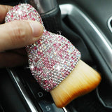 Maxbell Car Interior Detailing Brush Auto Interior Dust Brush for Sofa Keyboard Pink