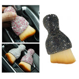 Maxbell Car Interior Detailing Brush Auto Interior Dust Brush for Sofa Keyboard Black