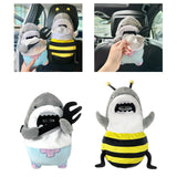 Maxbell Cute Car Tissue Box Holder Seat Back Soft Interior Decoration Cartoon Shark