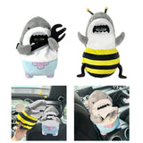 Maxbell Cute Car Tissue Box Holder Seat Back Soft Interior Decoration Cartoon Shark