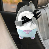 Maxbell Cute Car Tissue Box Holder Seat Back Soft Interior Decoration Cartoon Shark