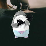 Maxbell Cute Car Tissue Box Holder Seat Back Soft Interior Decoration Cartoon Shark
