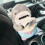 Maxbell Cute Car Tissue Box Holder Seat Back Soft Interior Decoration Cartoon Shark