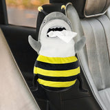 Maxbell Cute Car Tissue Box Holder Seat Back Soft Interior Decoration Cartoon Shark