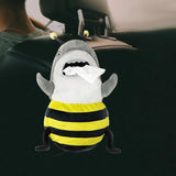 Maxbell Cute Car Tissue Box Holder Seat Back Soft Interior Decoration Cartoon Shark