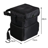 Maxbell Car Trash Can Leakproof Portable with Lid Trash Bin for Suvs Trucks Van Black