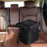 Maxbell Car Trash Can Leakproof Portable with Lid Trash Bin for Suvs Trucks Van Black