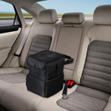 Maxbell Car Trash Can Leakproof Portable with Lid Trash Bin for Suvs Trucks Van Black