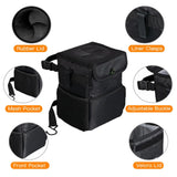 Maxbell Car Trash Can Leakproof Portable with Lid Trash Bin for Suvs Trucks Van Black