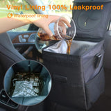 Maxbell Car Trash Can Leakproof Portable with Lid Trash Bin for Suvs Trucks Van Black
