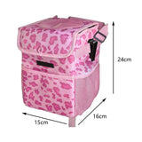 Maxbell Car Trash Can Leakproof Portable with Lid Trash Bin for Suvs Trucks Van Pink