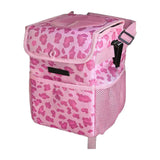 Maxbell Car Trash Can Leakproof Portable with Lid Trash Bin for Suvs Trucks Van Pink