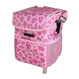 Maxbell Car Trash Can Leakproof Portable with Lid Trash Bin for Suvs Trucks Van Pink