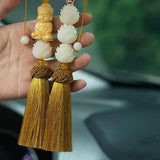 Maxbell Car Rearview Mirror Pendant Feng Shui Charm Gift Easy Installation Dangling